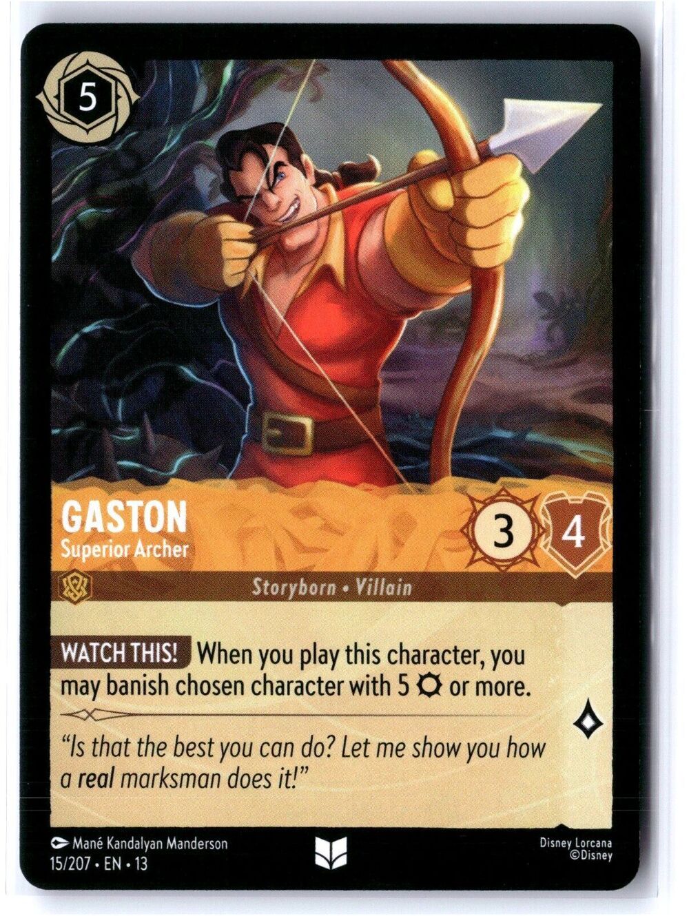 Gaston - Superior Archer Uncommon Attack of the Vine! 15/207 NM
